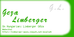 geza limberger business card